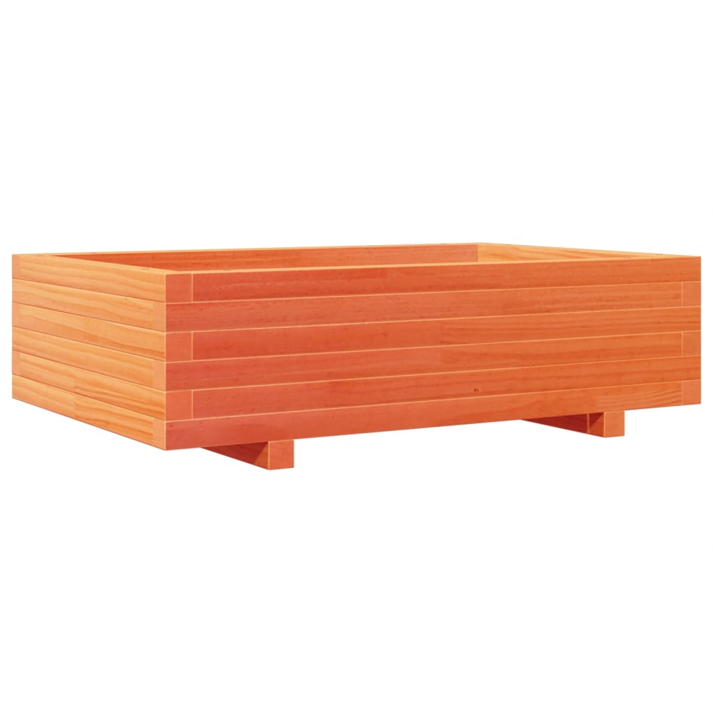 Vrtna sadilica voštano smeđa 90 x 60 x 26,5 cm masivna borovina