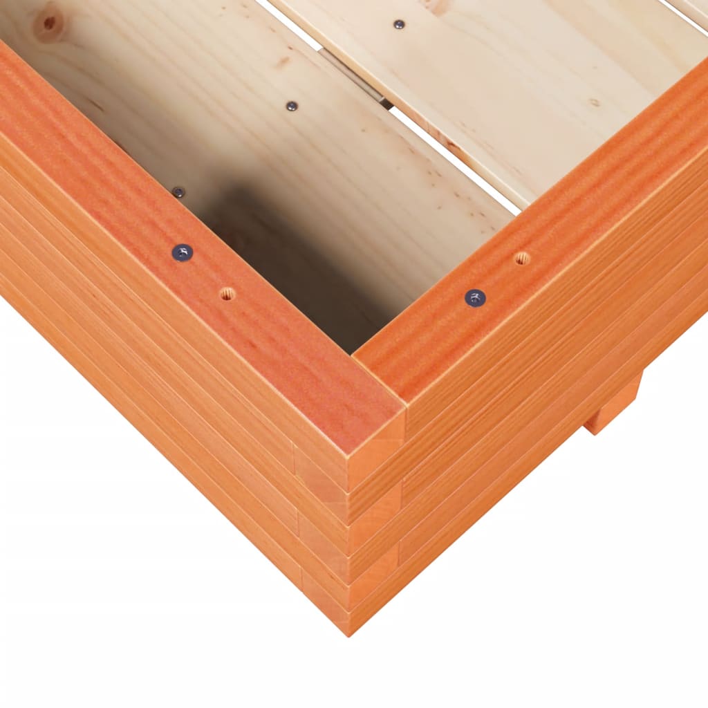 Vrtna sadilica voštano smeđa 90 x 60 x 26,5 cm masivna borovina