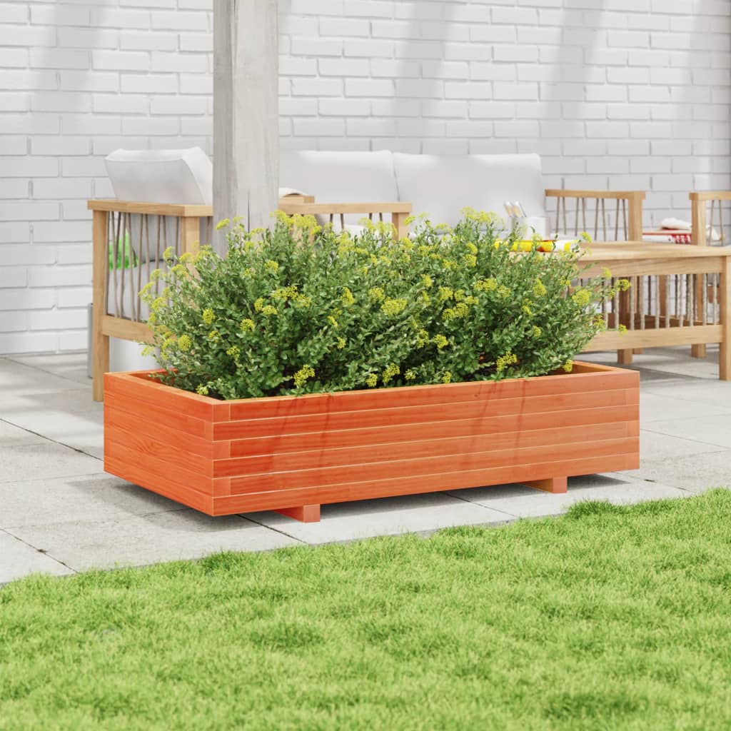 Vrtna sadilica voštano smeđe boje 110x60x26,5 cm od borovine