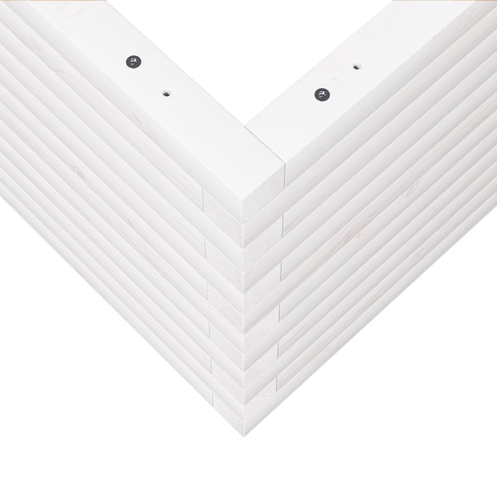 Vrtna sadilica bijela 60x60x46 cm od masivne borovine