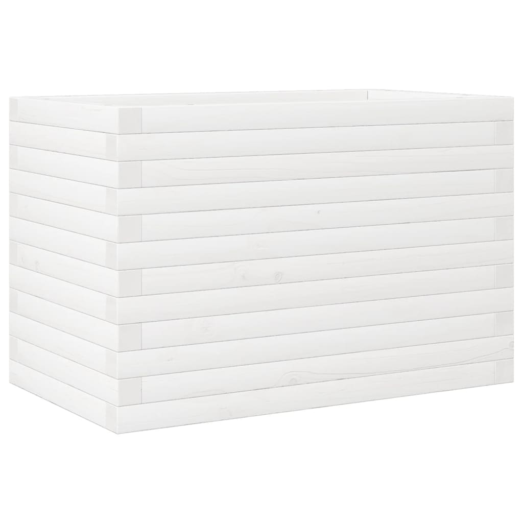 Vrtna sadilica bijela 70x40x46 cm od masivne borovine