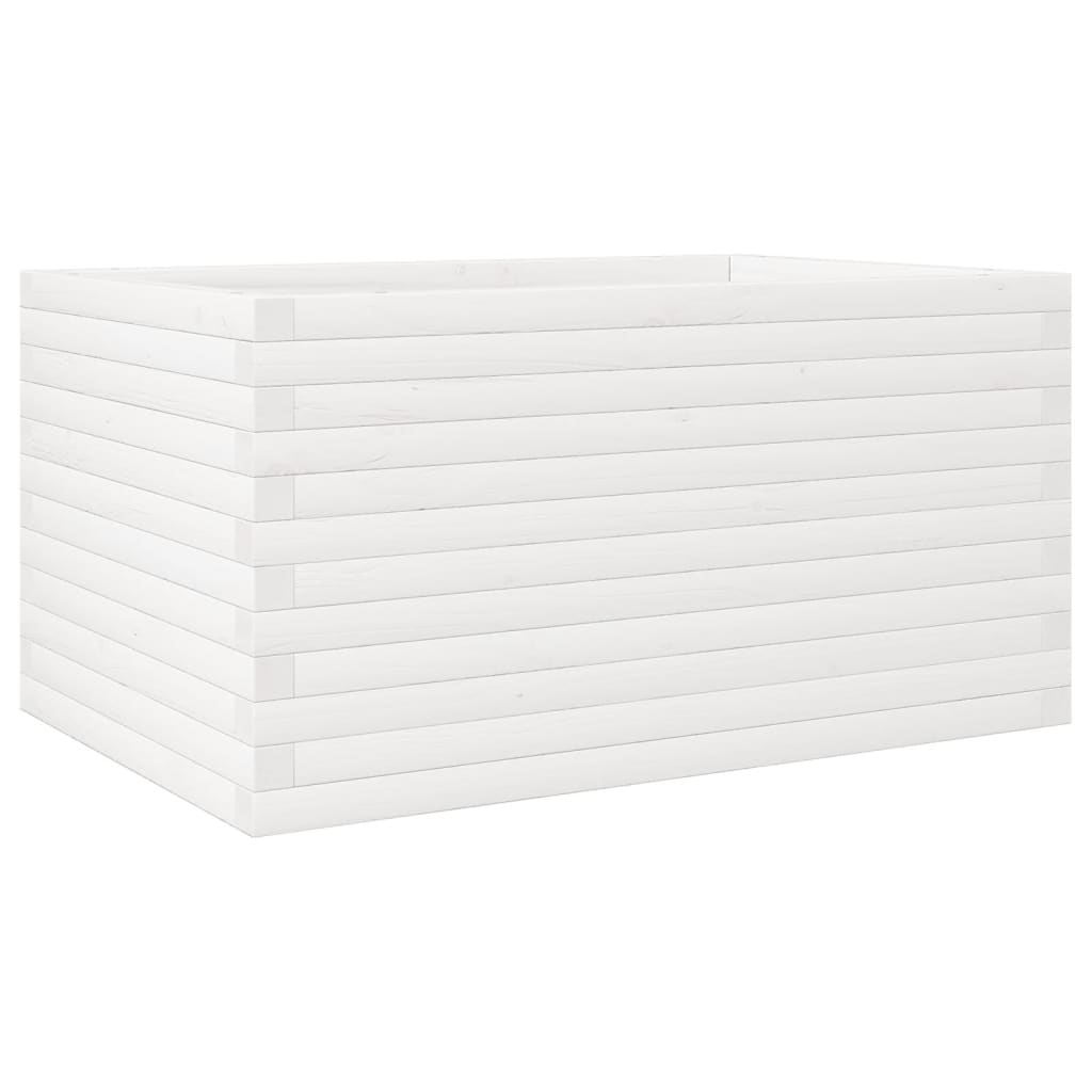 Vrtna sadilica bijela 90x60x46 cm od masivne borovine