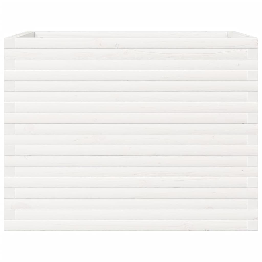 Vrtna sadilica bijela 90x60x68,5 cm od masivne borovine