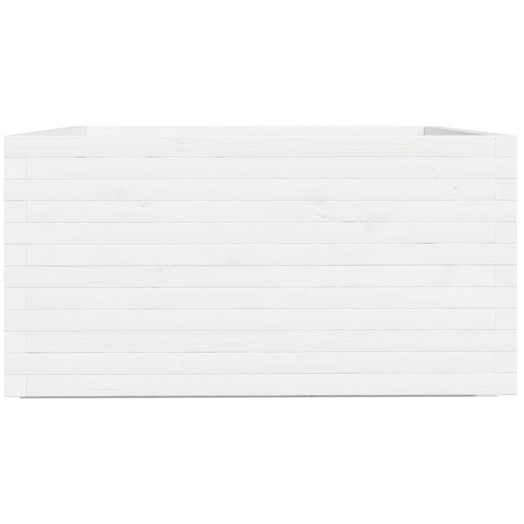 Vrtna sadilica bijela 90x90x49,5 cm od masivne borovine