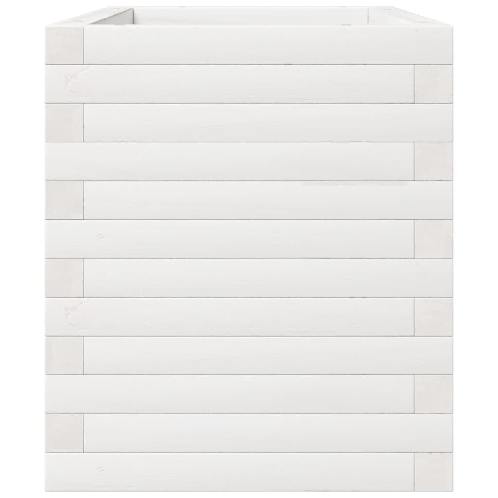 Vrtna sadilica bijela 70x40x49,5 cm od masivne borovine
