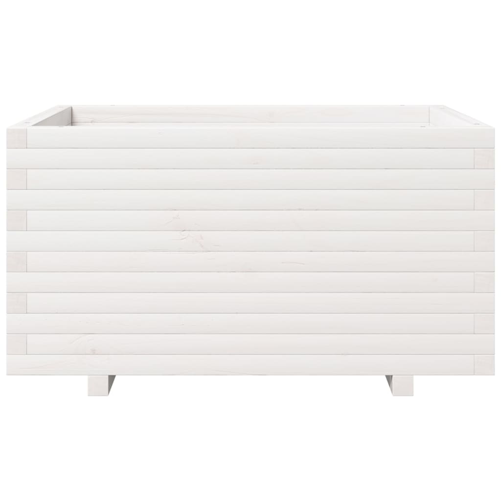 Vrtna sadilica bijela 90x60x49,5 cm od masivne borovine