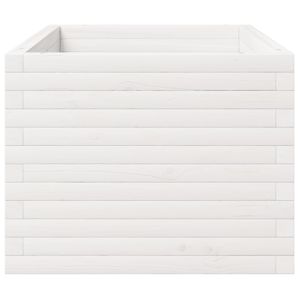 Vrtna sadilica bijela 90x60x49,5 cm od masivne borovine