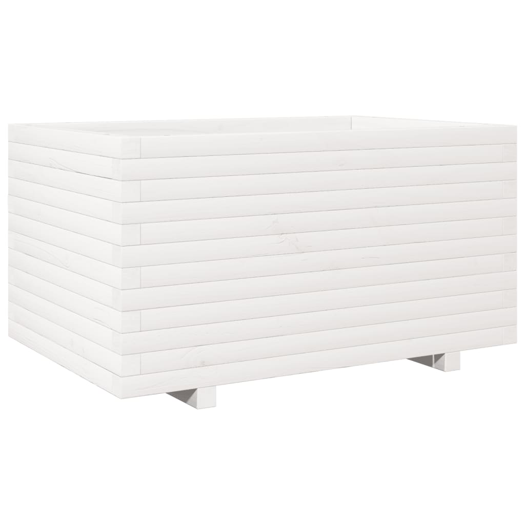 Vrtna sadilica bijela 90x60x49,5 cm od masivne borovine