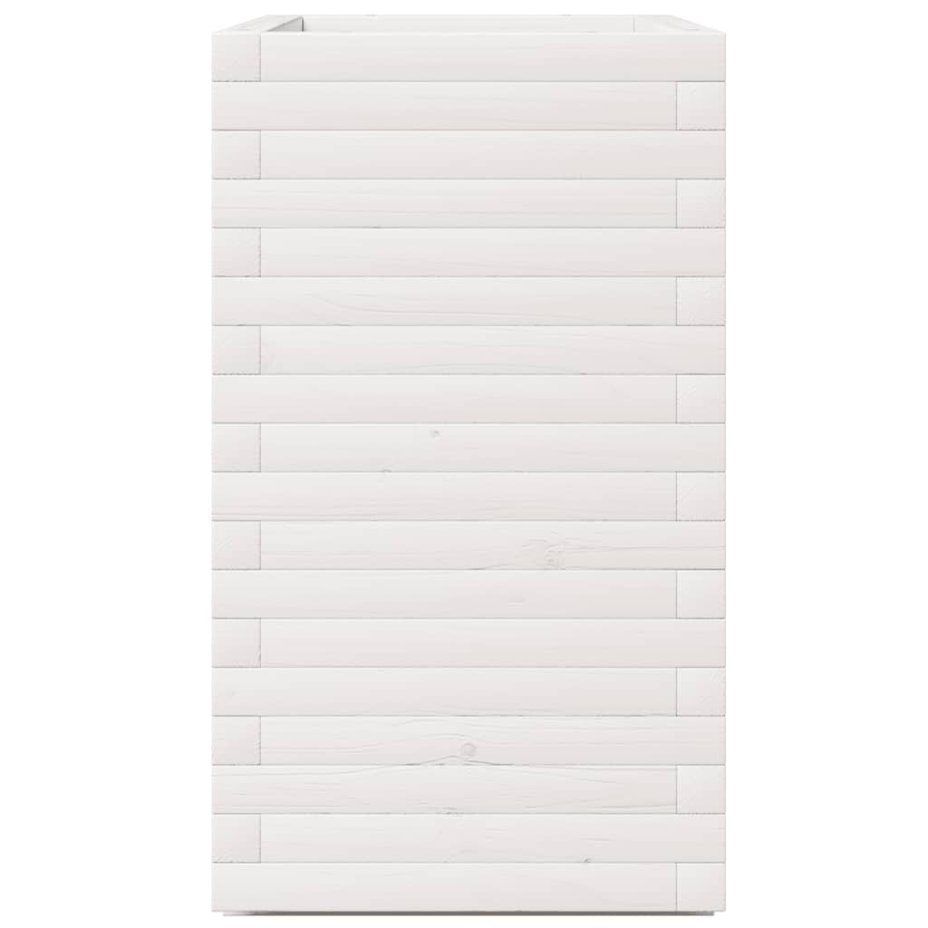 Vrtna sadilica bijela 70x40x72,5 cm od masivne borovine