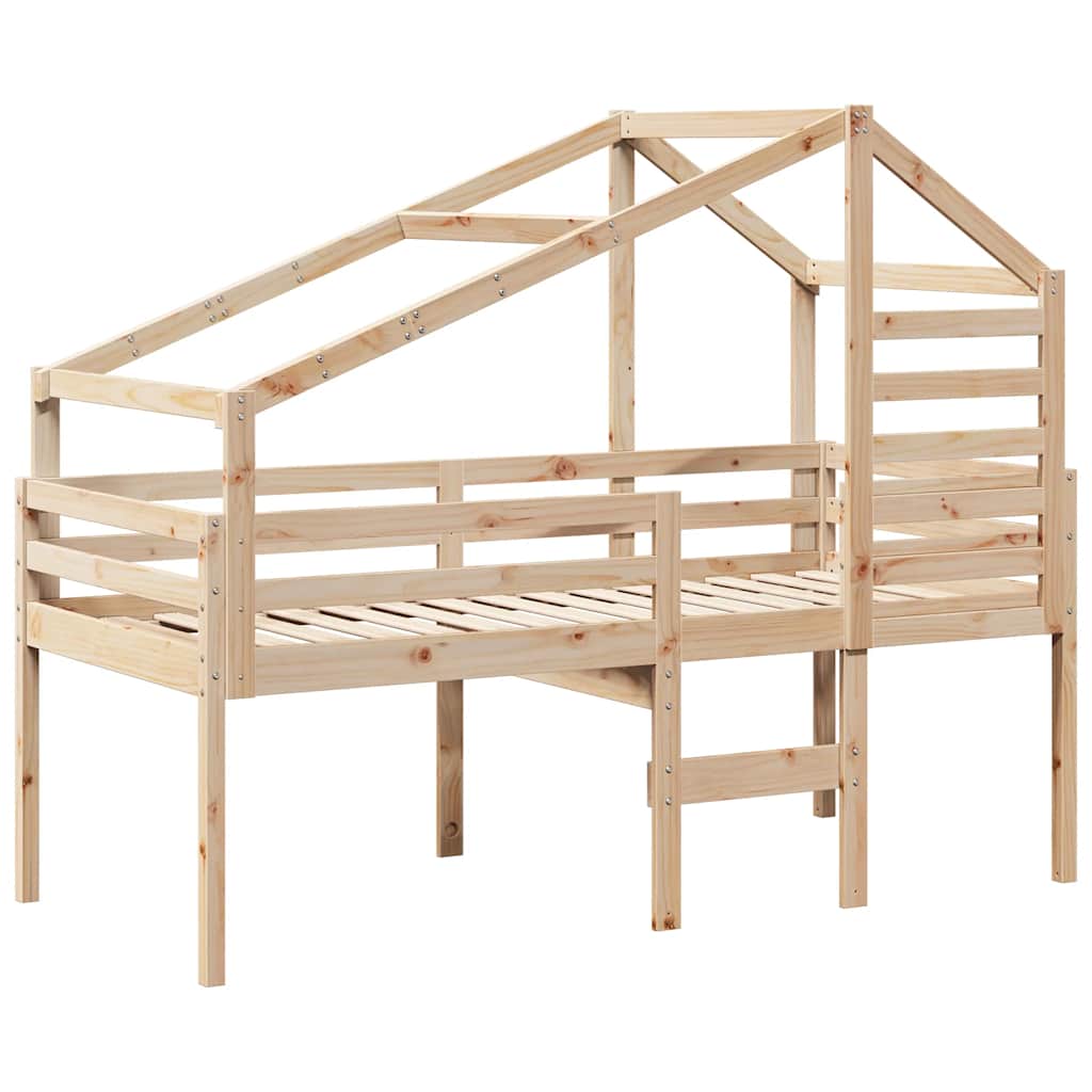 Visoki krevet s krovom 80 x 200 cm od masivne borovine