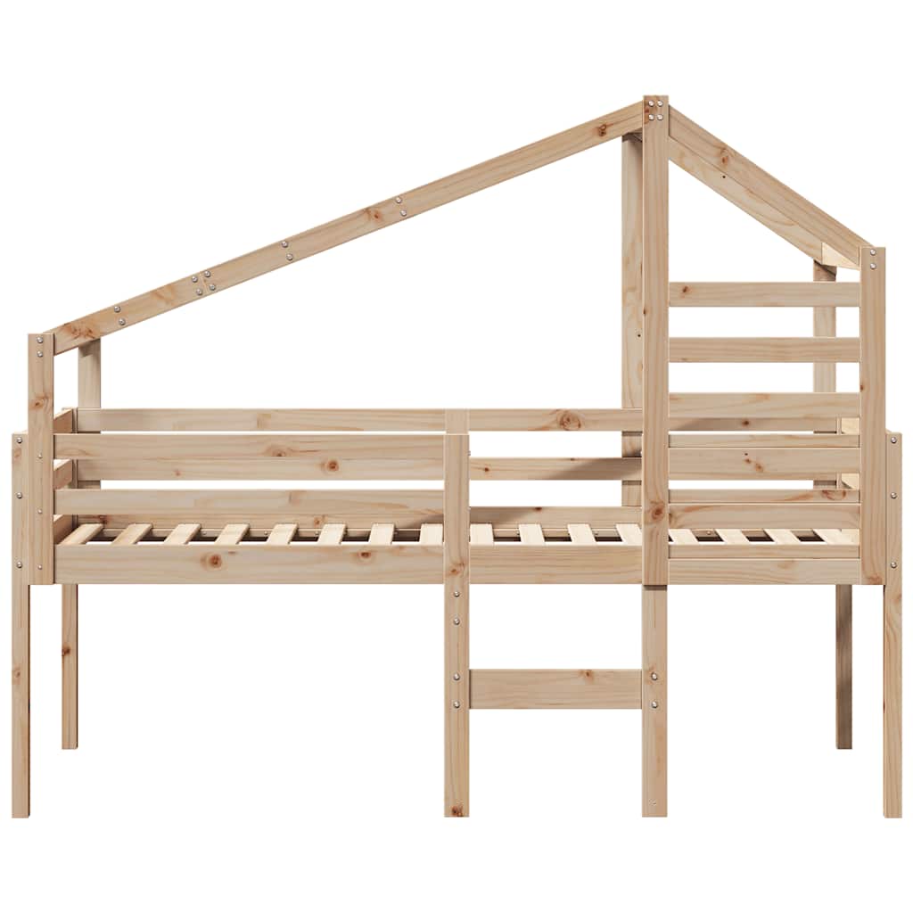 Visoki krevet s krovom 80 x 200 cm od masivne borovine