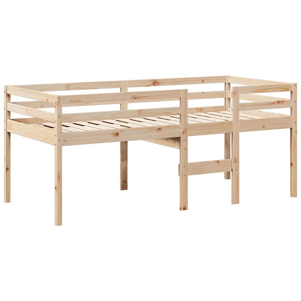 Visoki krevet s krovom 75 x 190 cm od masivne borovine