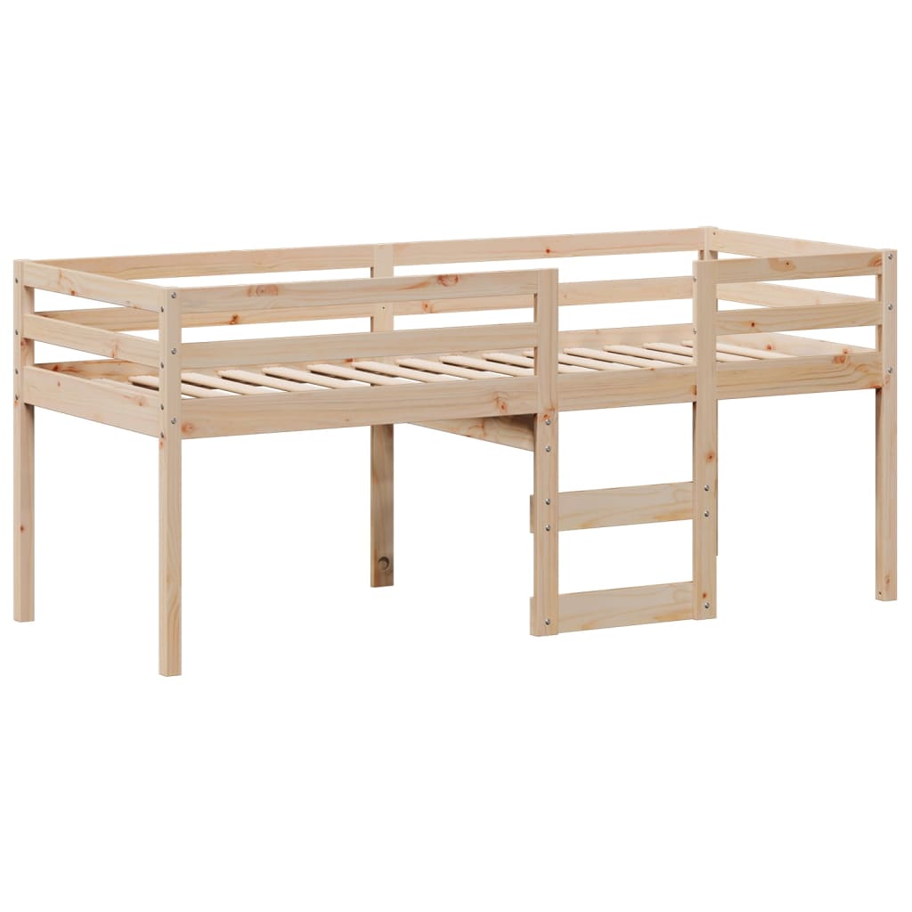 Visoki krevet s krovom 75 x 190 cm od masivne borovine