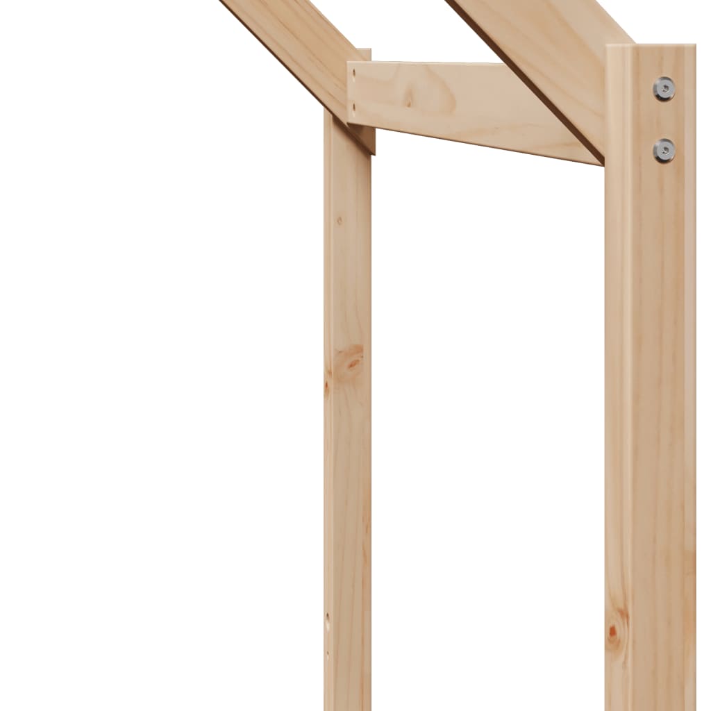 Krevet na kat s krovom 90 x 190 cm od masivne borovine