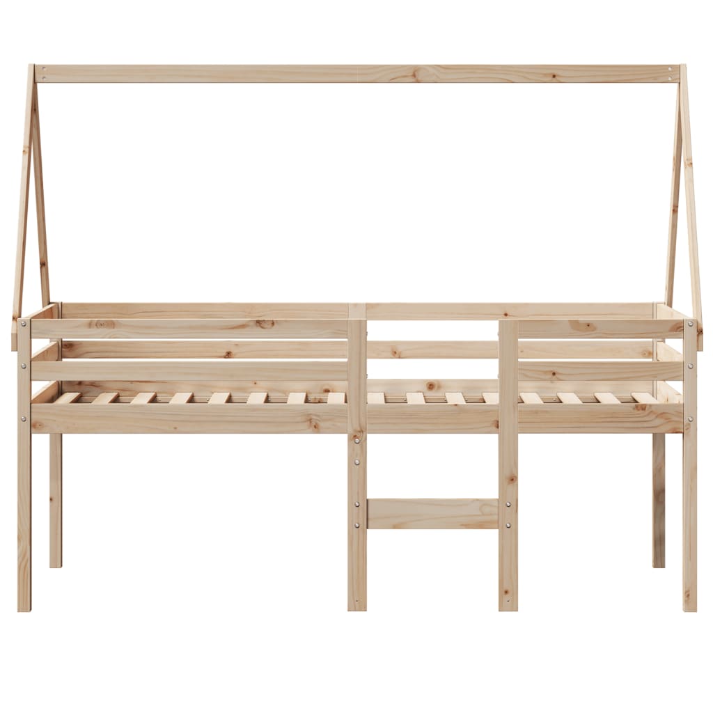 Visoki krevet s krovom 80 x 200 cm od masivne borovine