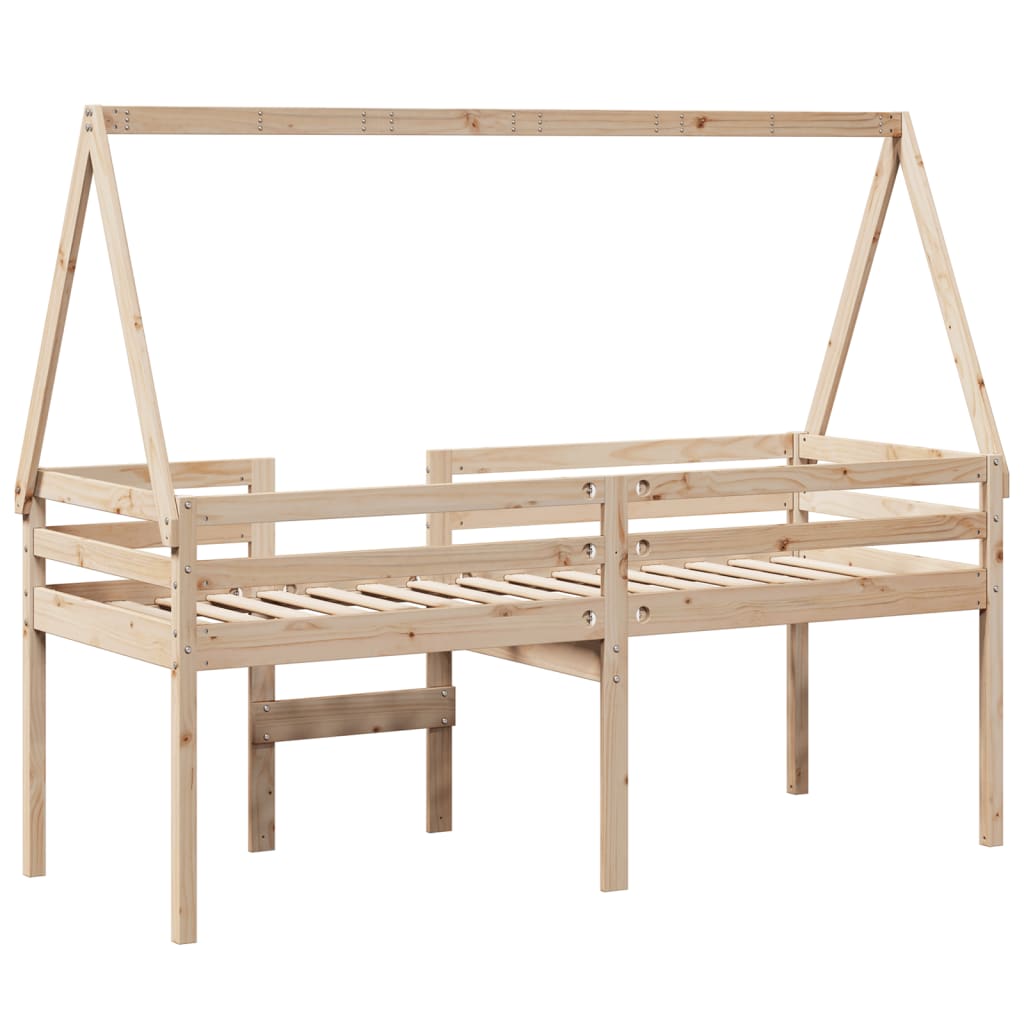 Visoki krevet s krovom 80 x 200 cm od masivne borovine