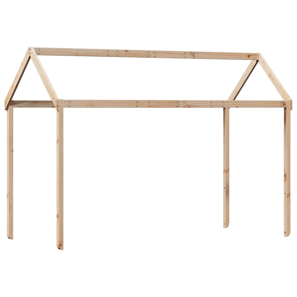 Krevet na kat s krovom 90 x 190 cm od masivne borovine
