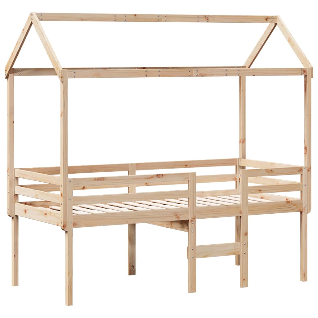 Visoki krevet s krovom 80 x 200 cm od masivne borovine