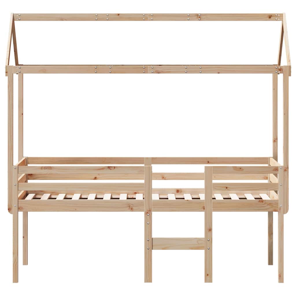 Visoki krevet s krovom 80 x 200 cm od masivne borovine