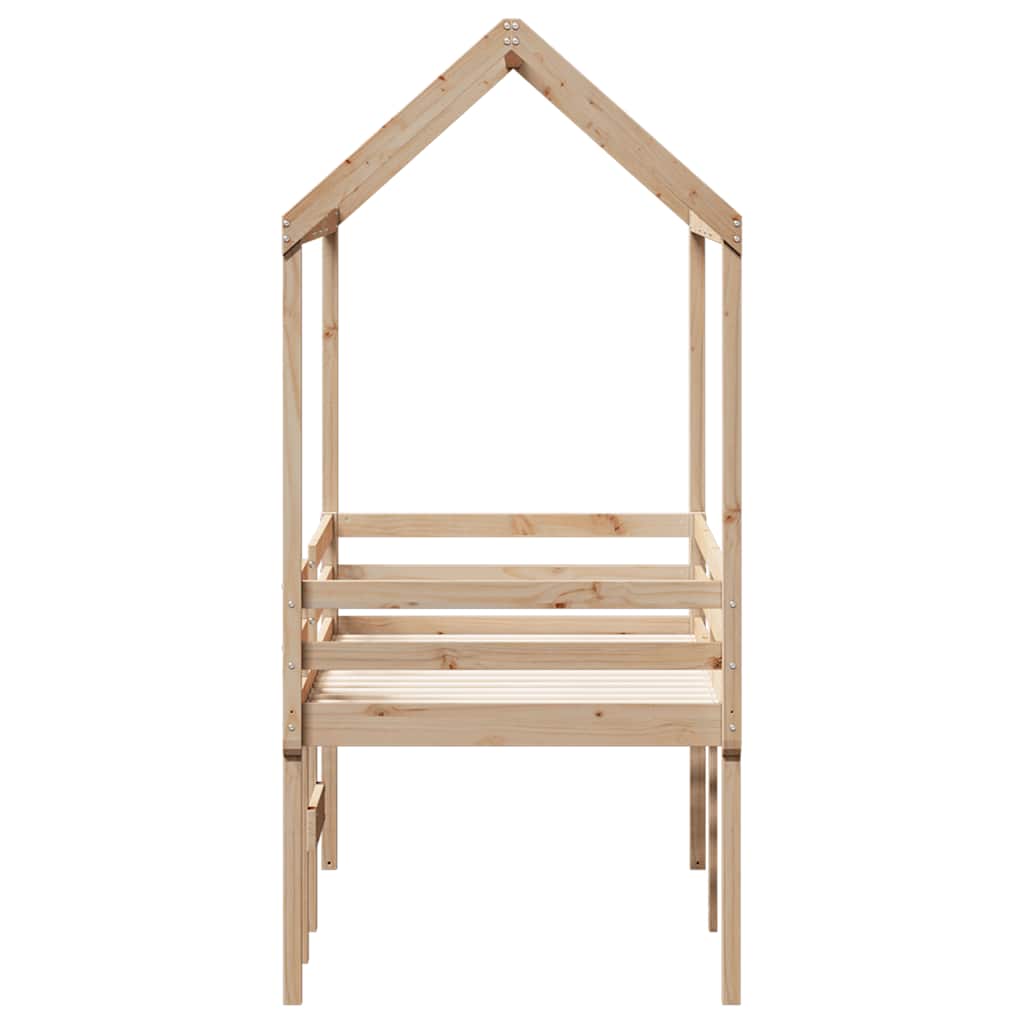 Visoki krevet s krovom 80 x 200 cm od masivne borovine