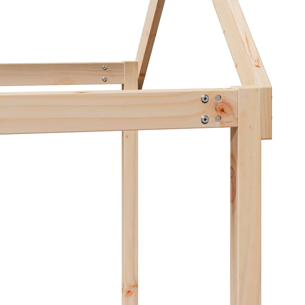 Visoki krevet s krovom 80 x 200 cm od masivne borovine