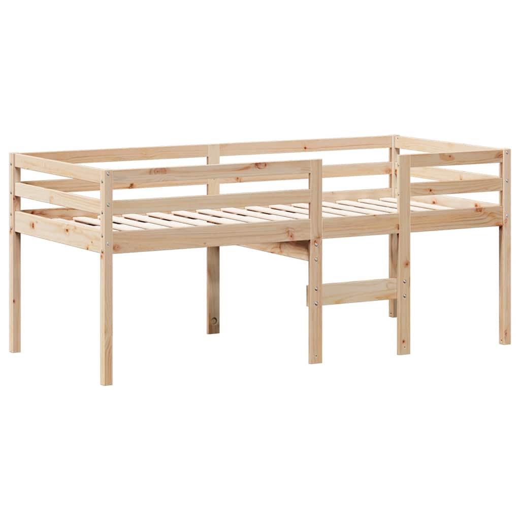 Visoki krevet s krovom 90 x 190 cm od masivne borovine