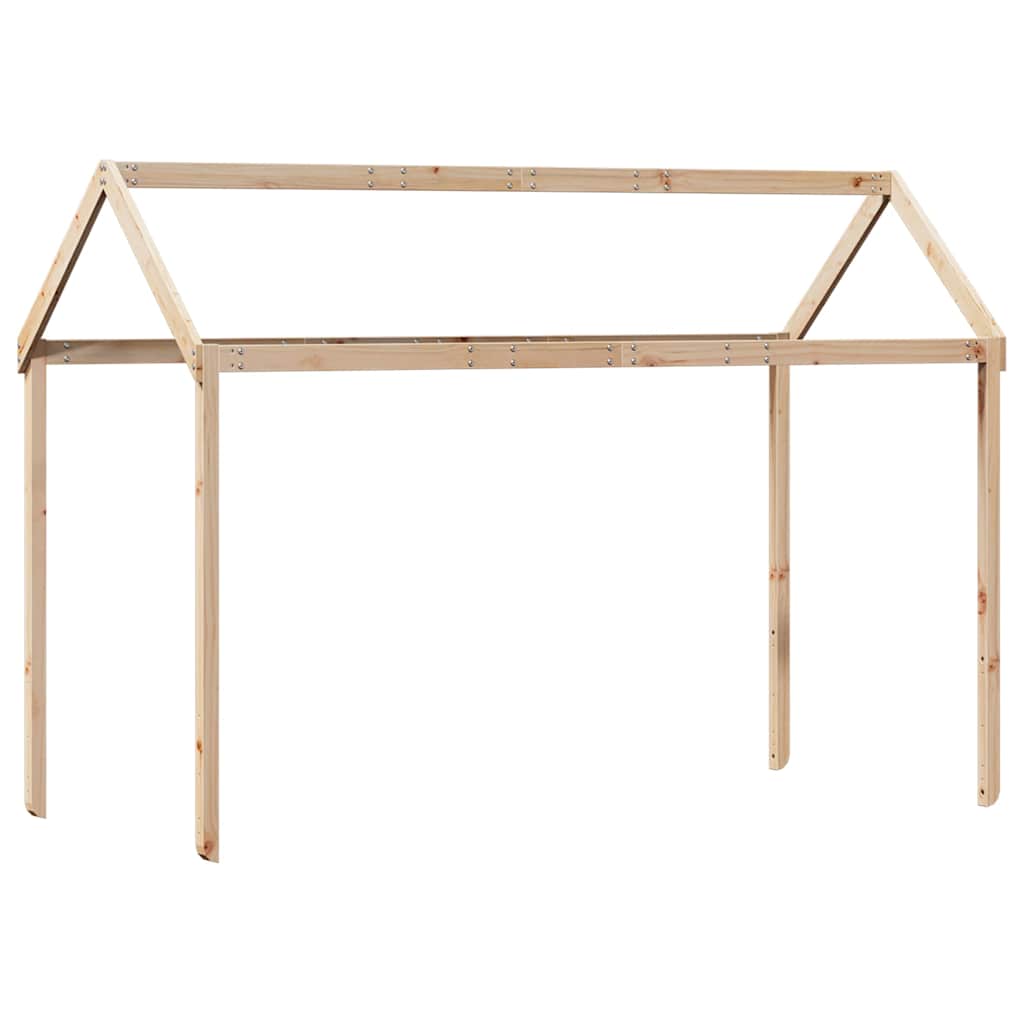 Visoki krevet s krovom 90 x 190 cm od masivne borovine