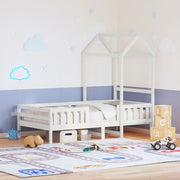 Okvir kreveta s krovom bijeli 80 x 200 cm od masivne borovine