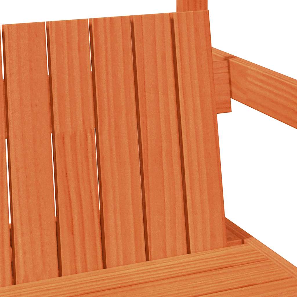 Set kreveta i klupe s krovom voštano smeđi 75x190 cm borovina