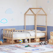 Dnevni krevet s krovom bez madraca 80 x 200 cm masivno drvo