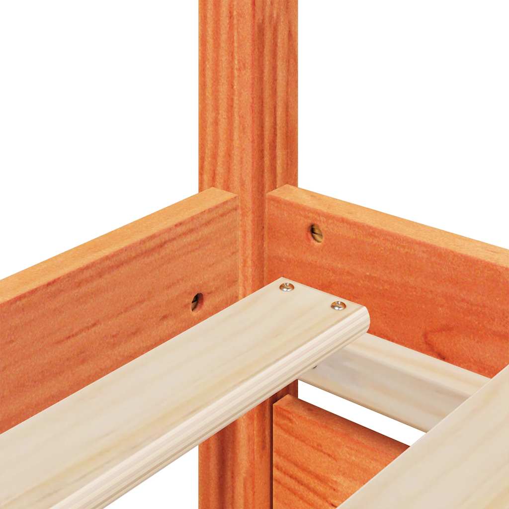 Okvir kreveta bez madraca voštano smeđi 140x200 cm od borovine
