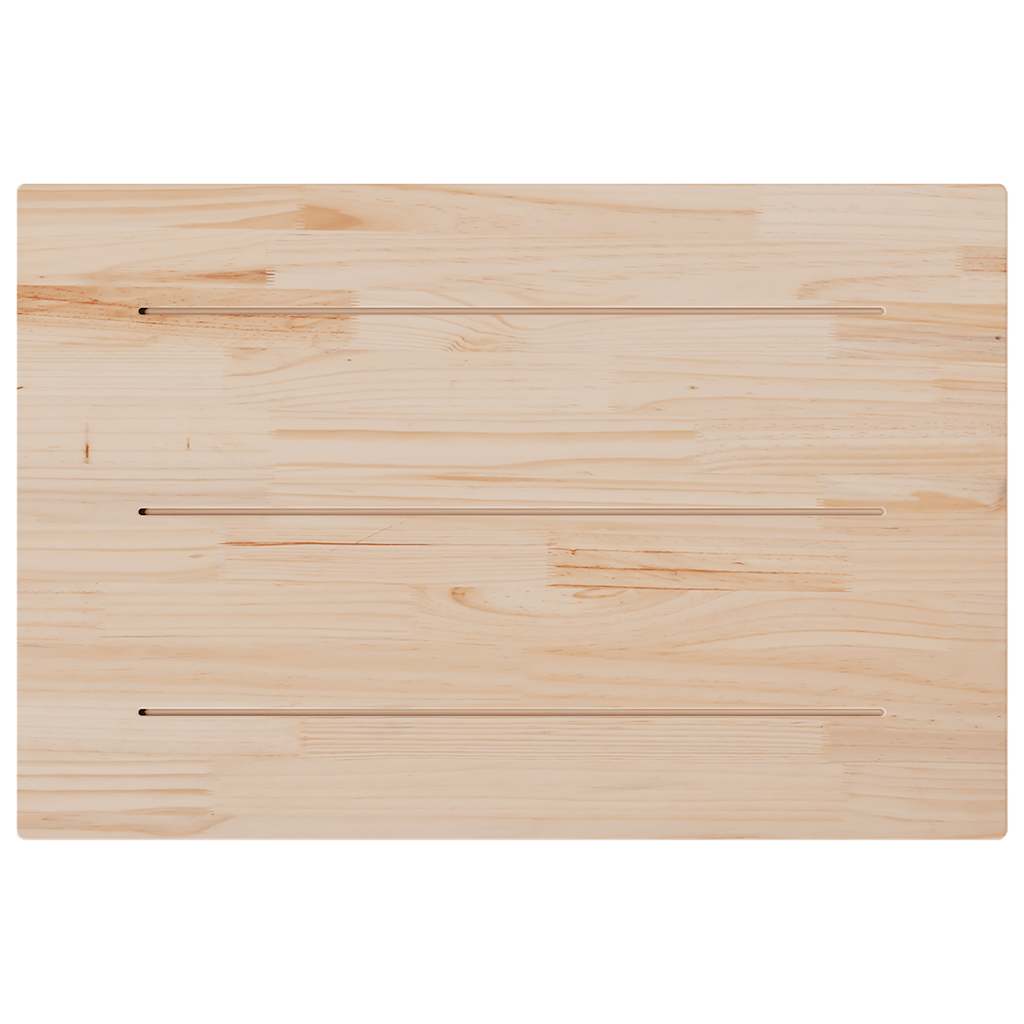 Ploča za stol 80 x 50 x 1,7 cm od masivne borovine pravokutna