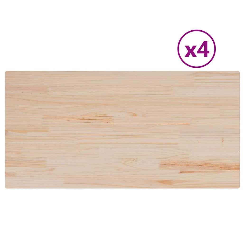 Stolne ploče 2 kom 100x50x1,7 cm od masivne borovine pravokutne