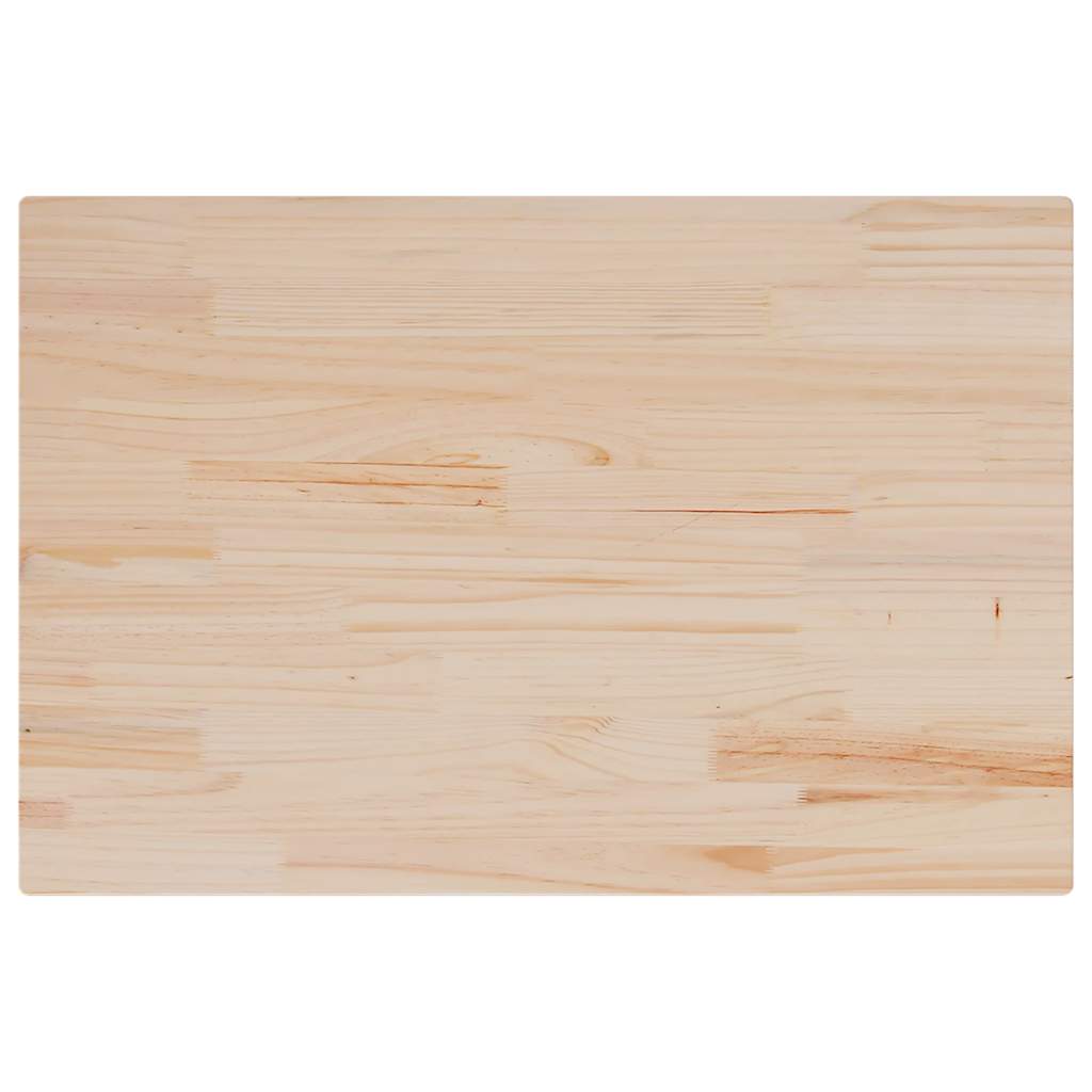 Ploča za stol 80 x 50 x 2,5 cm od masivne borovine pravokutna