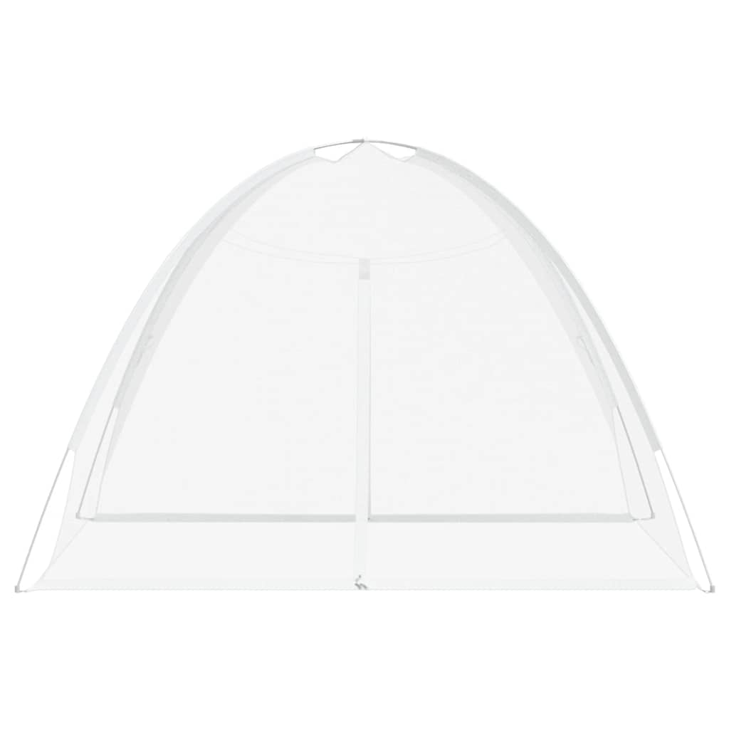Komarnik Mongolia s vratima 220 mrežasti bijeli 200x180x135 cm