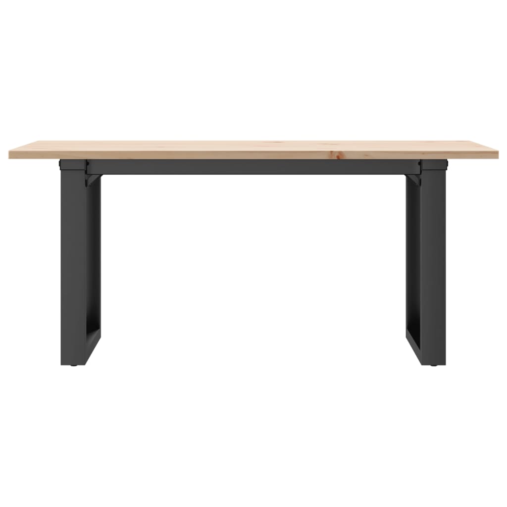 Stolić za kavu O-oblika 90x40x45 cm borovina i čelik