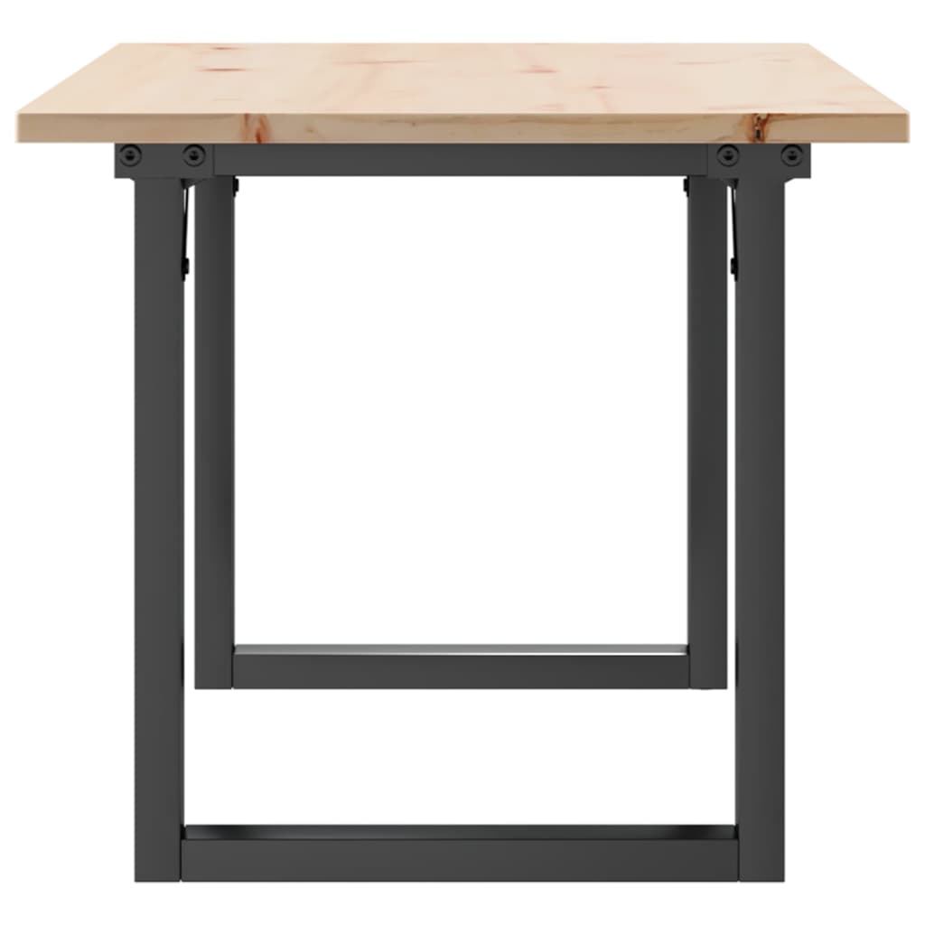 Stolić za kavu O-oblika 90x40x45 cm borovina i čelik