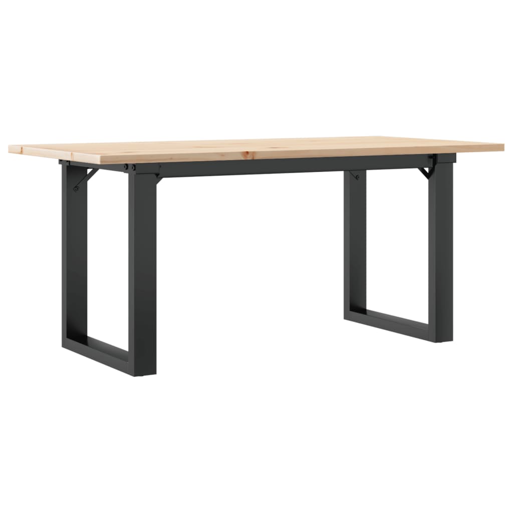 Stolić za kavu O-oblika 90x40x45 cm borovina i čelik
