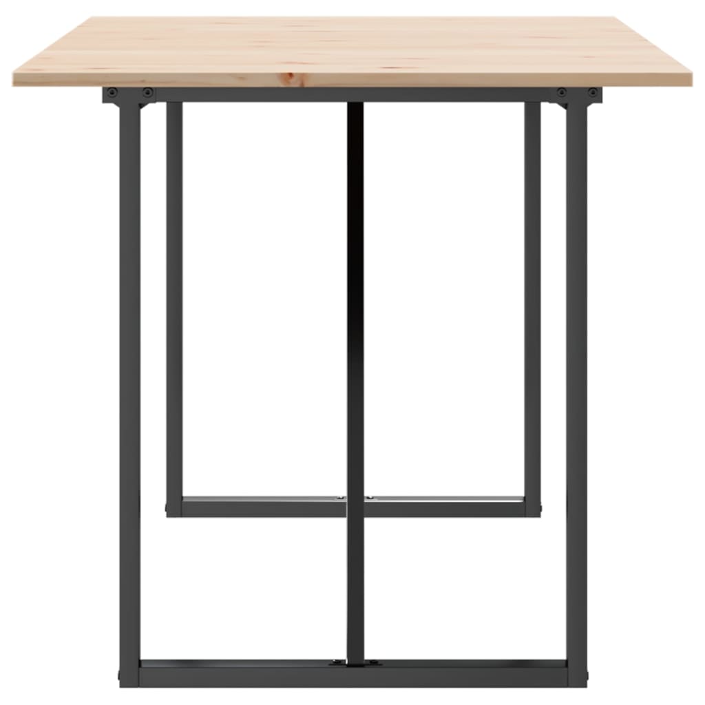 Blagovaonski stol O-oblika 160x80x75 cm od borovine i čelik