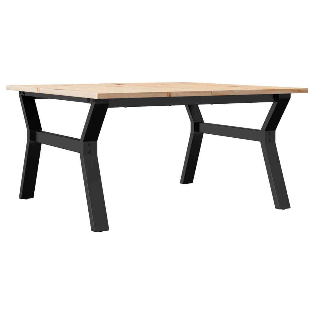 Stolić za kavu Y-oblika 80x80x45 cm borovina i čelik