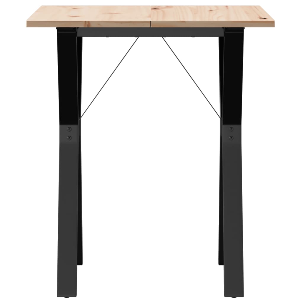 Blagovaonski stol Y-oblika 70x70x75 cm od borovine i čelik