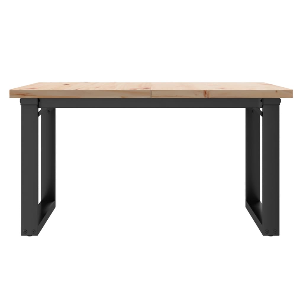 Stolić za kavu O-oblika 80x80x45,5 cm od borovine i čelik