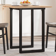 Blagovaonski stol O-oblika 70x70x75,5 cm od borovine i čelik