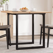 Blagovaonski stol O-oblika 80x80x75,5 cm od borovine i čelik