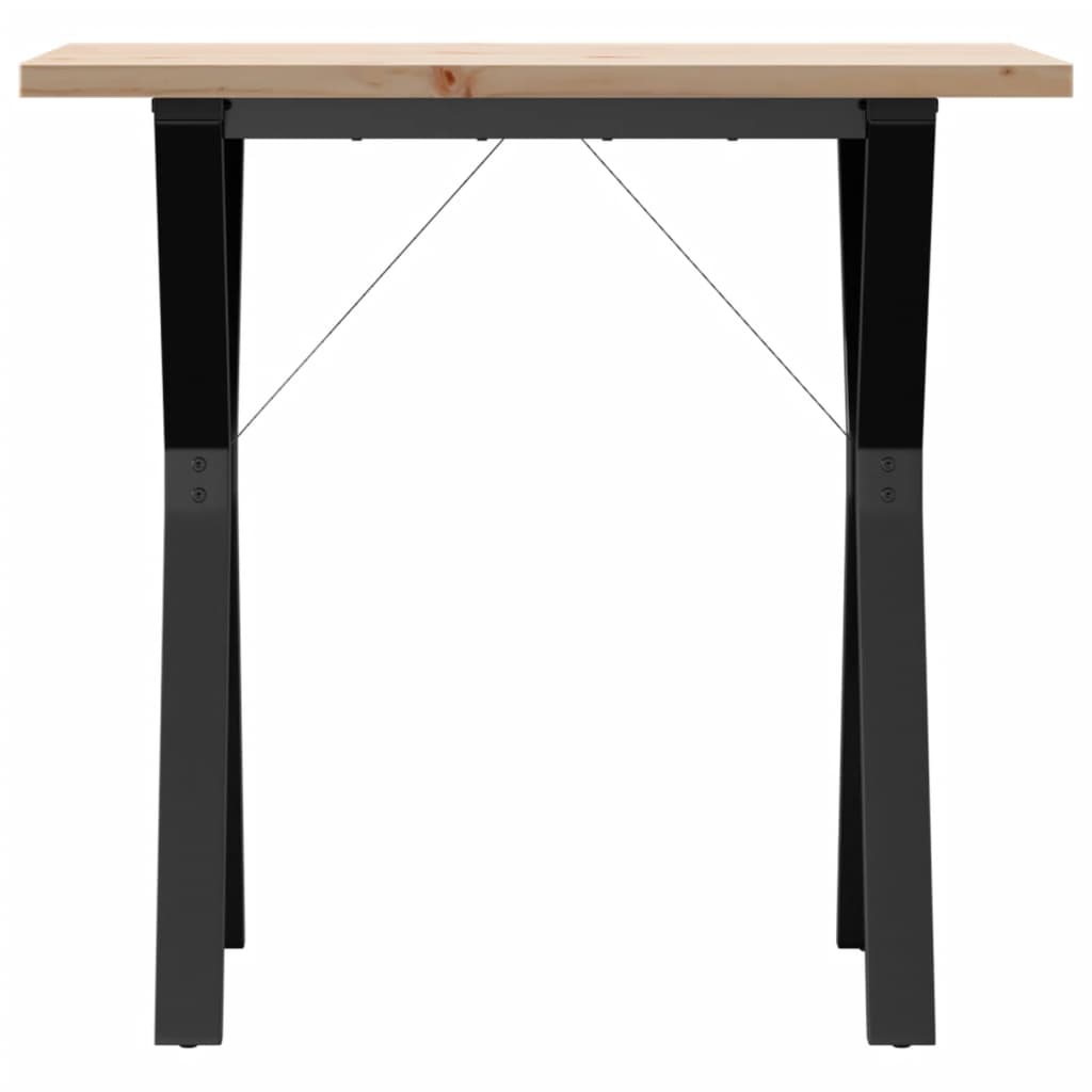 Blagovaonski stol Y-oblika 80x50x75,5 cm od borovine i čelik