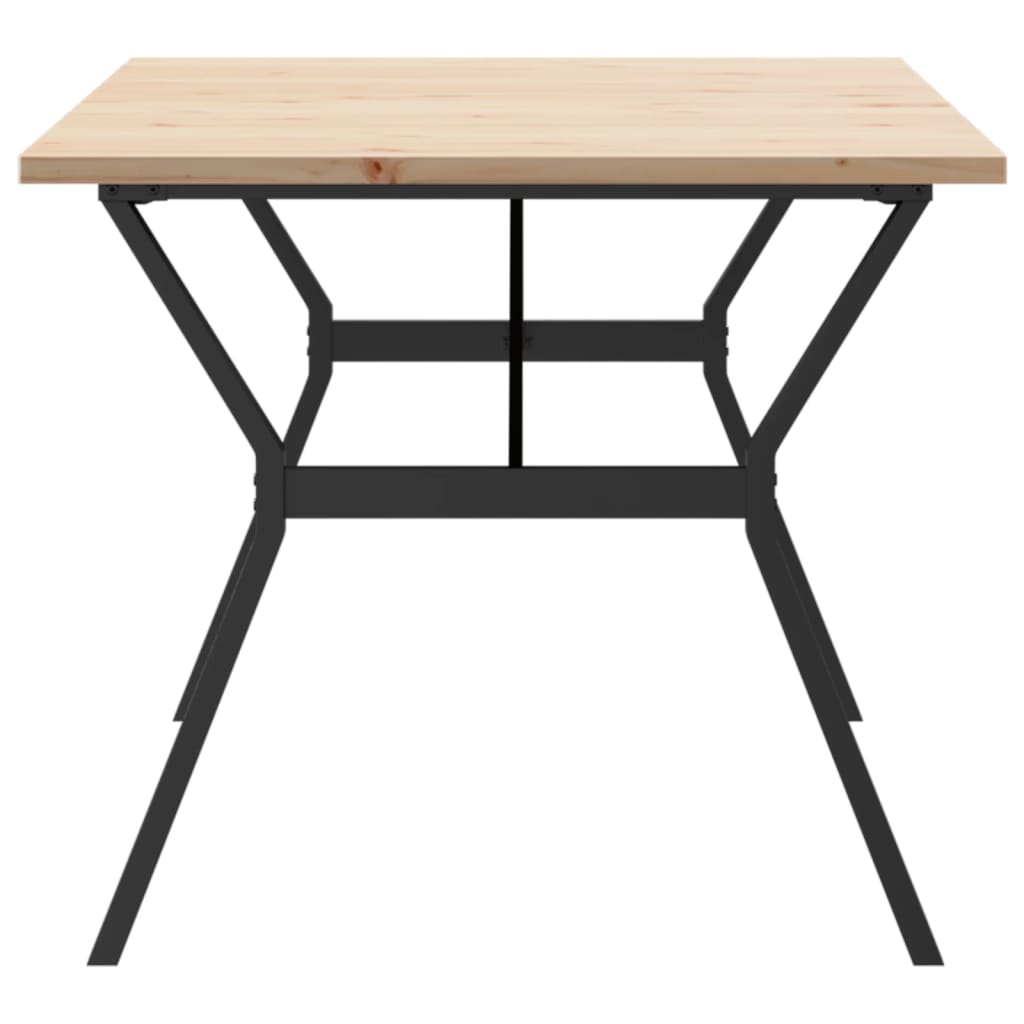 Blagovaonski stol Y-oblika 180x90x75,5 cm od borovine i čelik
