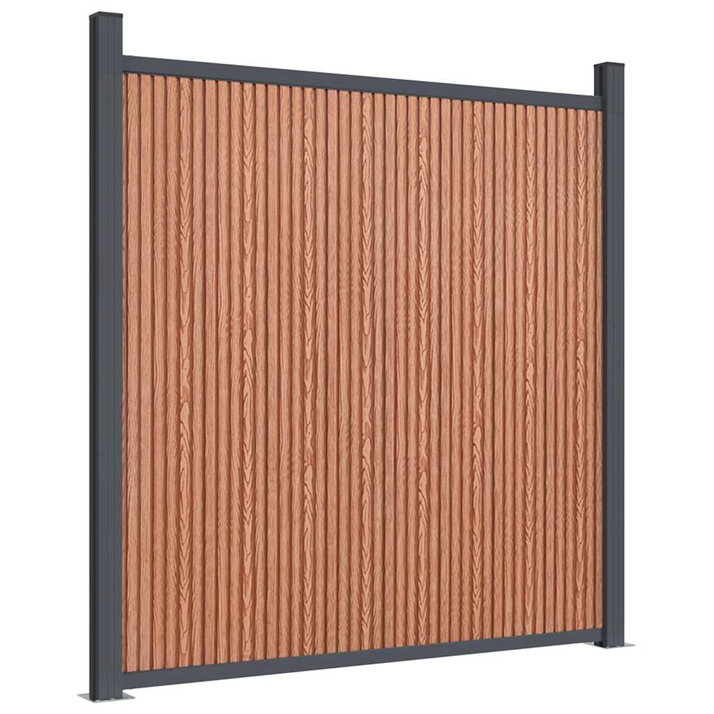 Panel za ogradu smeđi 526 x 186 cm WPC