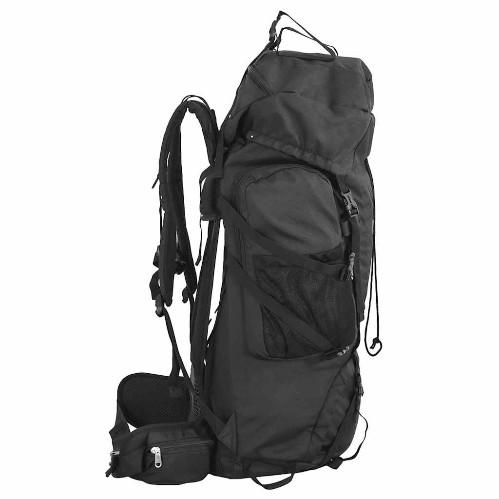 Ruksak za planinarenje crni 60 L od tkanine Oxford