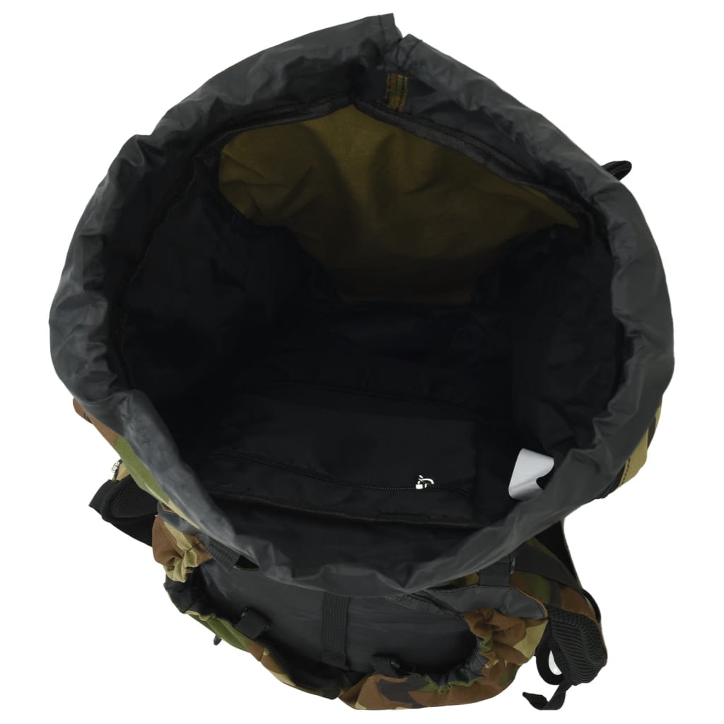 Ruksak za planinarenje maskirno zelena 60 L od tkanine Oxford