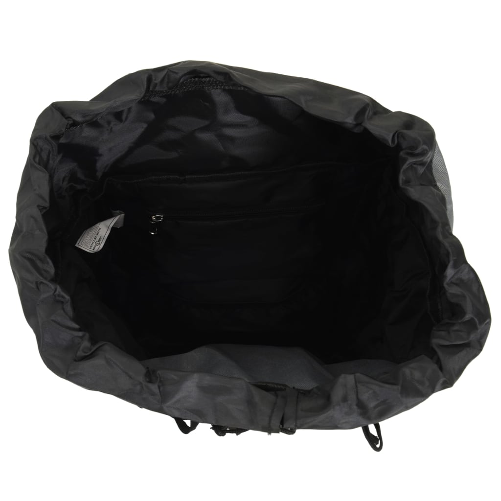 Ruksak za planinarenje crni 80 L od tkanine Oxford